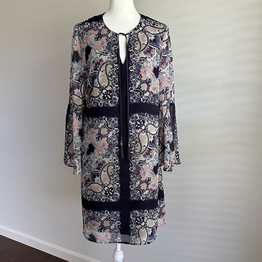 Vince Camuto Paisley long sleeve dress - Size 10